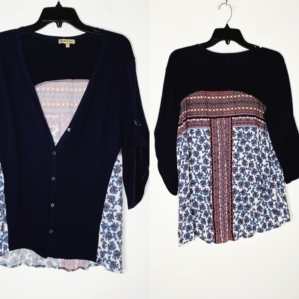 𝅺democracy baggy blouse. Dark blue. SZ M